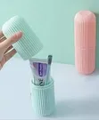 Portable Capsule Travel Toothbrush and Toothpaste Case - 2