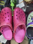 Hot Pink Glitter Crocs Classic Clogs - 2