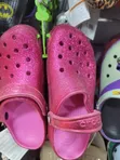 Hot Pink Glitter Crocs Classic Clogs - 3