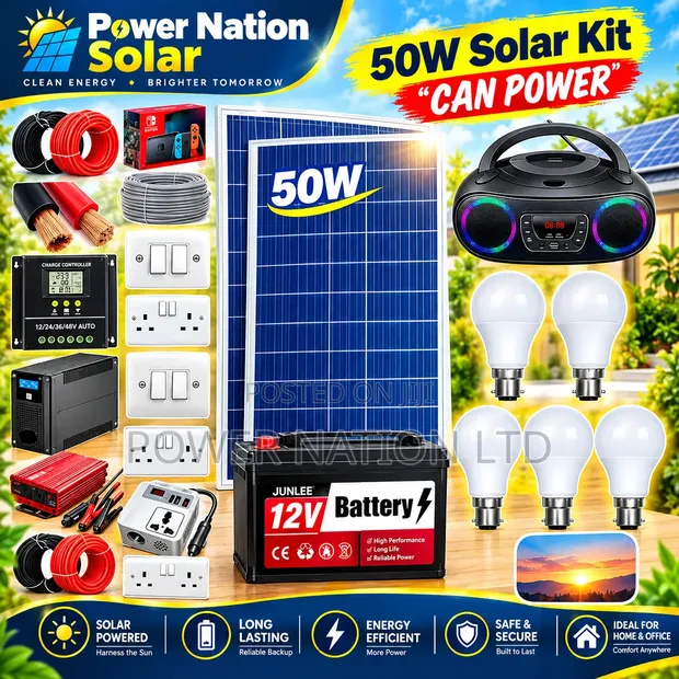 50W Clean Energy Solar System Full Kit - 1
