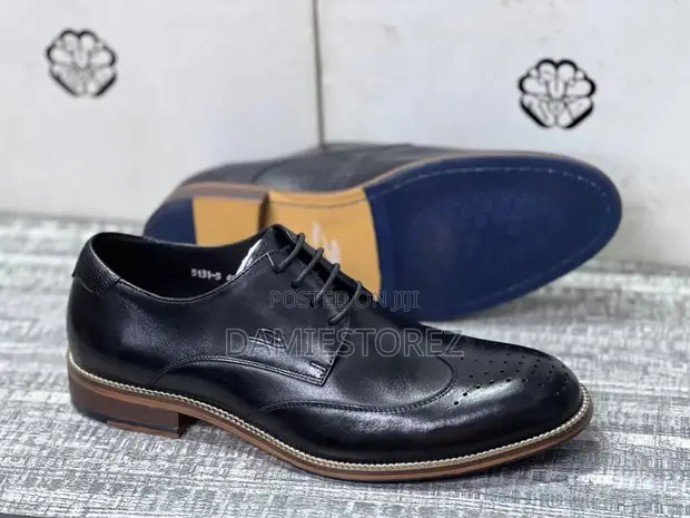 Men's Formal Clarks Oxfords - Brown Leather - 1