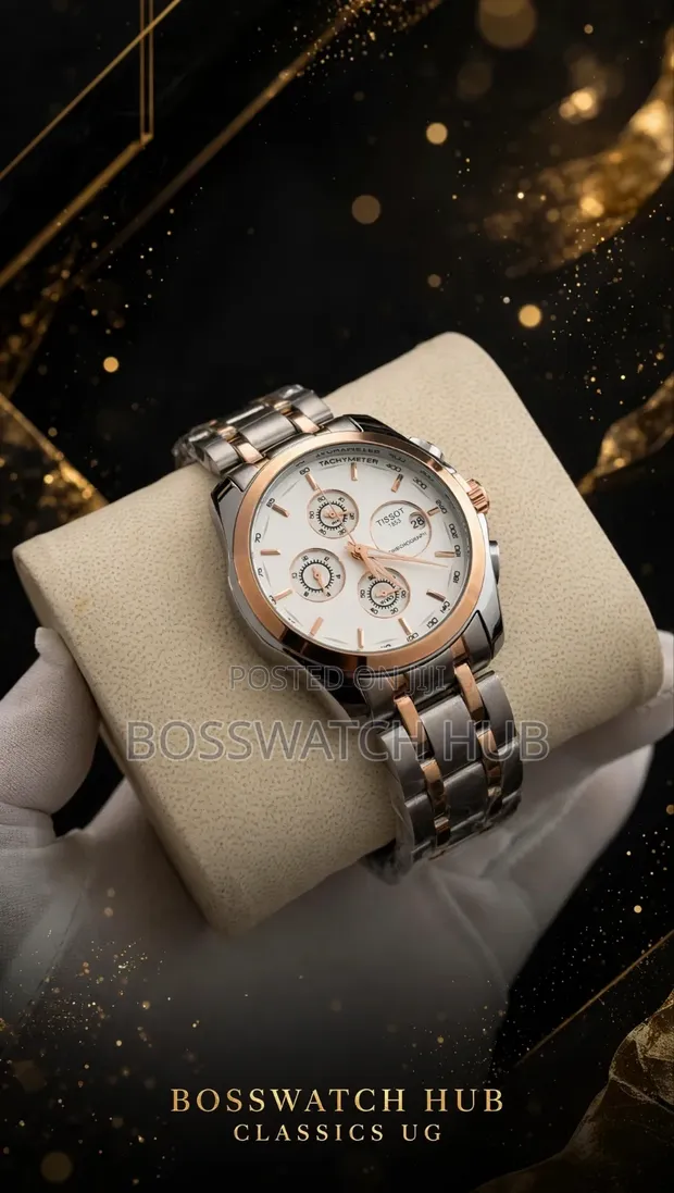 Tissot Chronograph Watch - Leather & Metal Strap - 1
