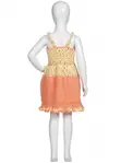KUZAJ Peach Sorbet Handmade Crochet Dress for Children (Ages 4-7) - 2