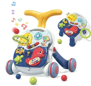 Foldable Musical Baby Walker with Toy Bar