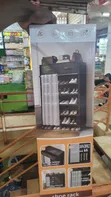 6-Tier Dustproof Shoe Rack with Drawers & Curtain - 3