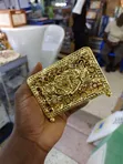 Decorative Gold-Toned Filigree Metal Napkin Holder - 1