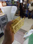 Decorative Gold-Toned Filigree Metal Napkin Holder - 2