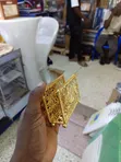 Decorative Gold-Toned Filigree Metal Napkin Holder - 4