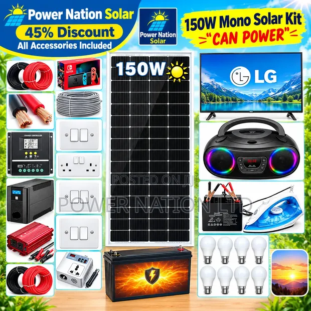 150W Massive Clean Energy Solar System Full Kit - 1