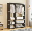 Minimalist Metal Clothes Rack with Storage Shelves - 1