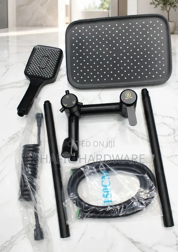 Shower Mixer Full Set - Black - 1