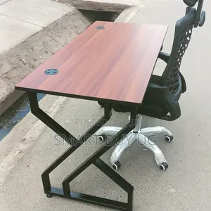 Brand New Metallic Office Desk Table 120cm - Brown