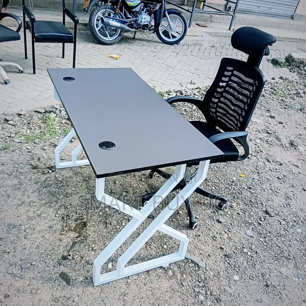 Brand New Metallic Office Desk Table 120cm Executive Gray - 1