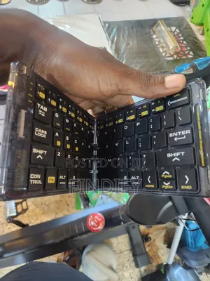 Transparent Keycaps Folding Wireless Mute Keyboard