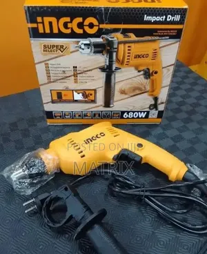 INGCO Impact Drill Set, 680W | 0-3000rpm
