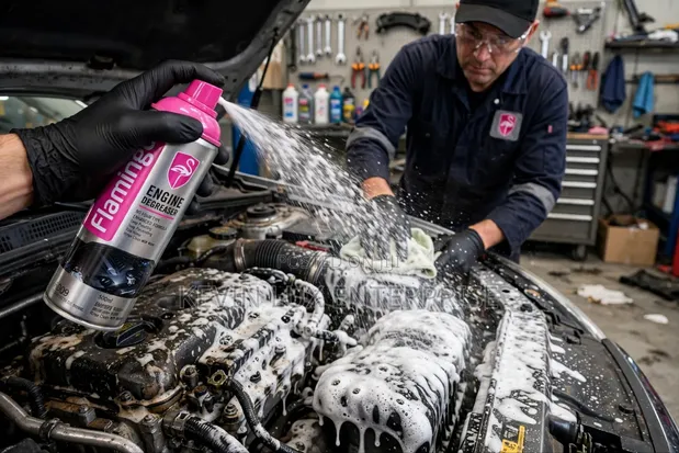 Flamingo Engine Degreaser Spray Cleaner - 1