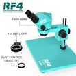 RF4 RF-7050p Trinocular Stereo Microscope for Electronics & Phone Repair - 2
