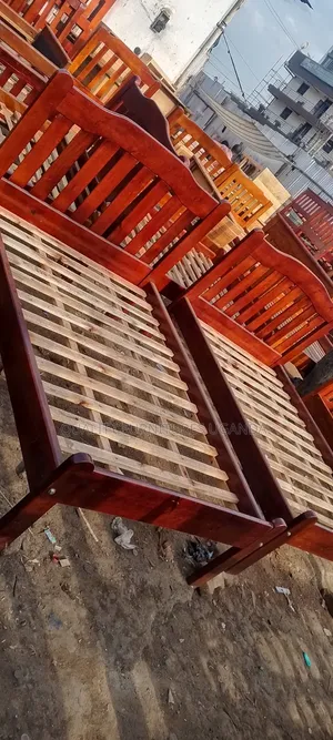 4x6 African Design Brown Bed Frame