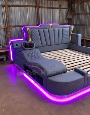 Smart Bed 5x6 Gray with Bluetooth Speaker