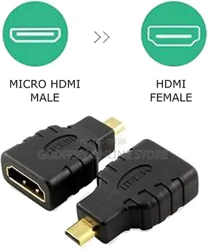 HDMI Adapter: Type-A to Micro Type-D, Black, 7cm