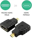 HDMI Adapter: Type-A to Micro Type-D, Black, 7cm - 1