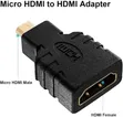 HDMI Adapter: Type-A to Micro Type-D, Black, 7cm - 3