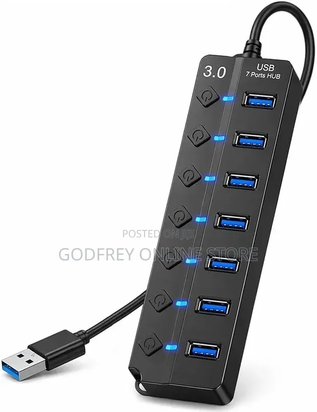 7-Port USB 3.0 Hub with Individual Switches - 1