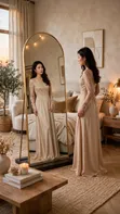 Full Body Free Standing Mirror - Rose Gold - 3