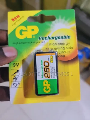 GP 9V 280mAh Rechargeable NiMH Batteries