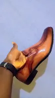 Brown Leather Slip Shoes - La Brand - 2