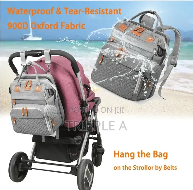 Multifunctional Baby Diaper Bag and Bed - 1