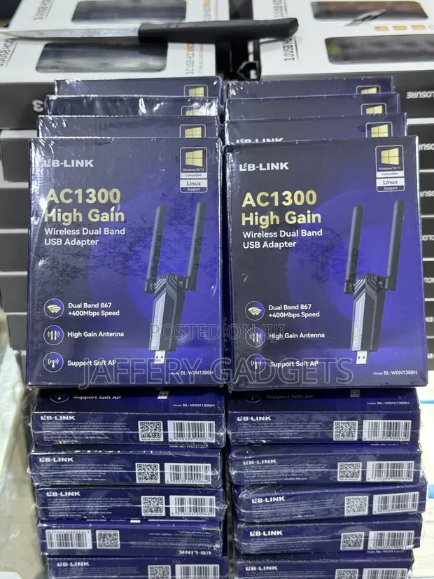 LB-Link AC1300 Dual Band USB WiFi Adapter - 1