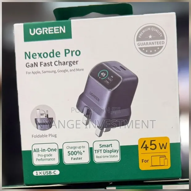 UGREEN Nexode Pro 45W GaN Fast Charger - Black - 1