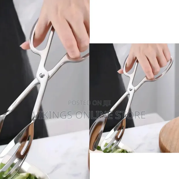 Stainless Steel Scissor Tongs - 1