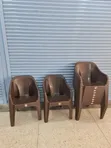 1pc Stackable Diamond Backrest Plastic Chairs - 2