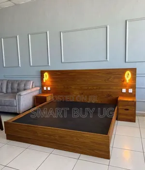 5x6 Wooden Double Bed Frame - Dark Brown