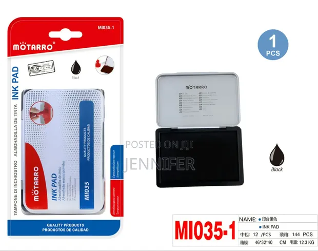 Motarro Black Ink Stamp Pad (MI035-1) - 1