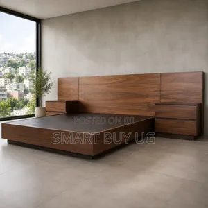 6x6 Wooden King Bed Frame with Storage