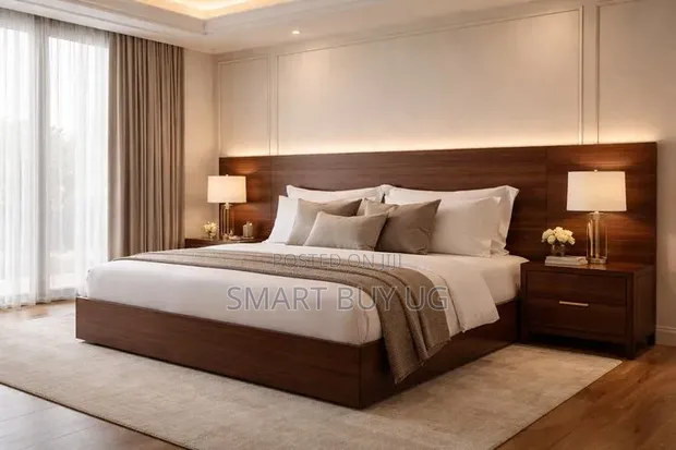 6x6 Wooden King Bed Frame with Drawers - 1