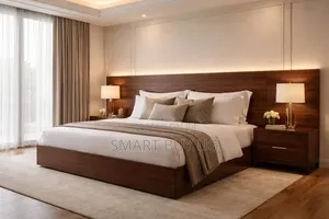 6x6 Wooden King Bed Frame with Drawers