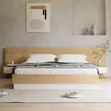 Brand New 6x6 Wooden Bed Frame with Headboard - Brown - 1