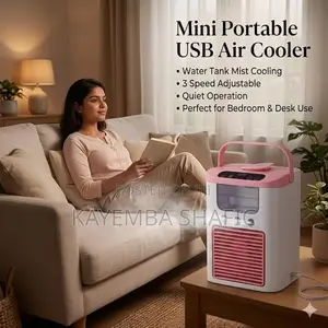 3-in-1 Mini Portable Air Cooler Fan with Humidifier & LED