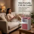 3-in-1 Mini Portable Air Cooler Fan with Humidifier & LED - 1