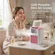 3-in-1 Mini Portable Air Cooler Fan with Humidifier & LED - 3