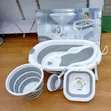 5-in-1 Silicone Baby Bath Tub Set with Thermometer - 2