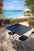 Foldable Table with 2 Chairs - Black - 2