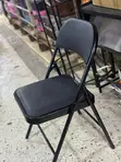 Foldable Glass Dining Table with 2 Chairs (Black) - 2