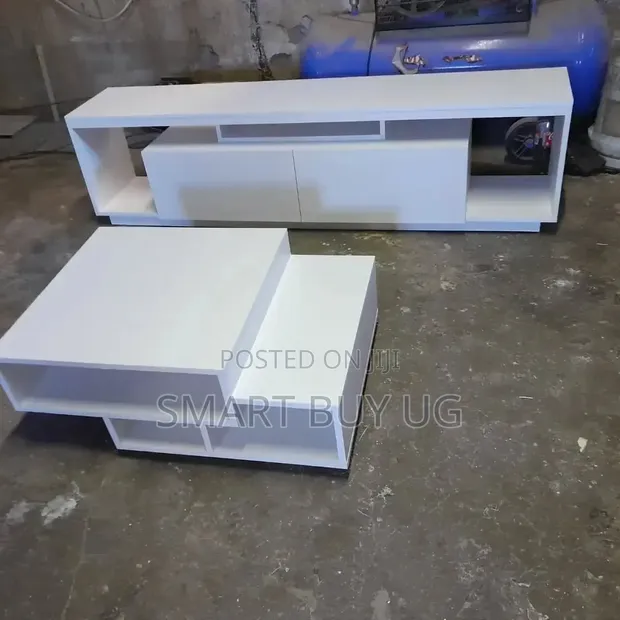 Brand New TV Stand & White Center Table Combo - 1