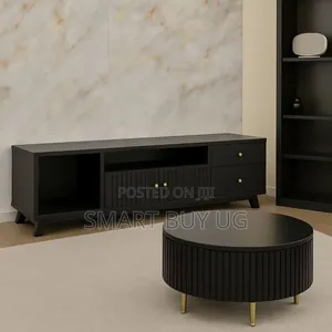 Black TV Stand & Center Table Combo