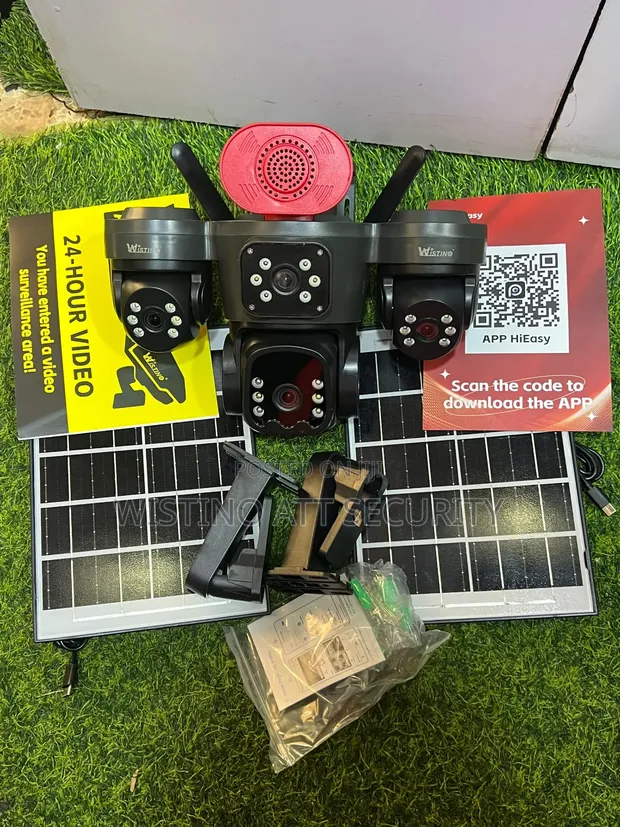 Wistino 4-Lens Solar Security Camera with 12x Zoom - 1